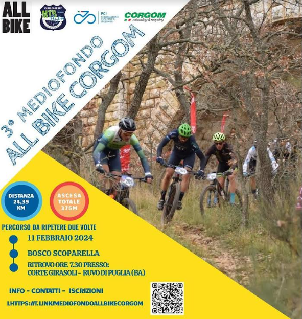 A Ruvo di Puglia si è aperta la stagione 2024 del Challenge XCP Mtb Puglia con la Mediofondo All Bike Corgom