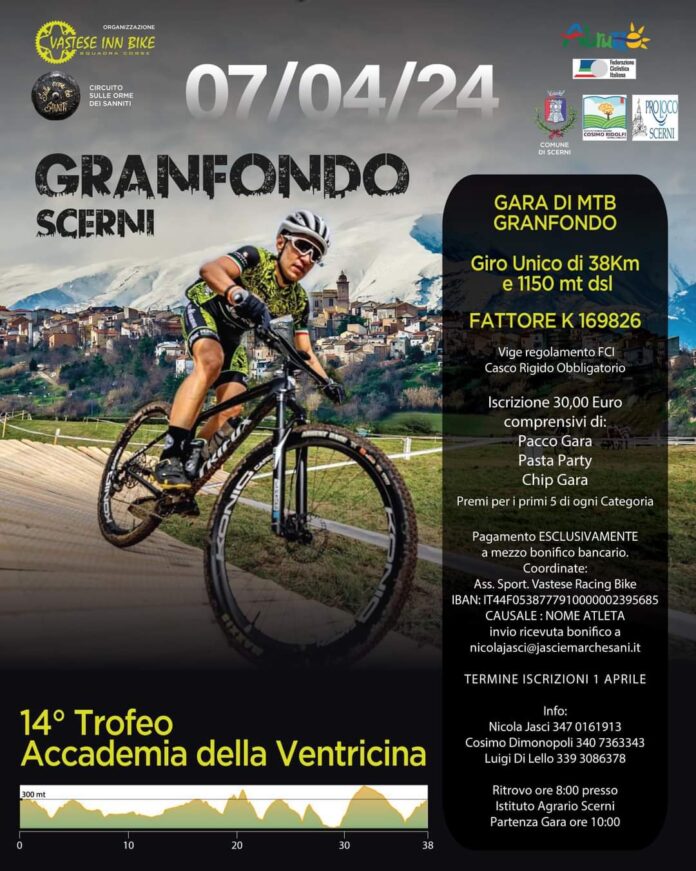 Trofeo Accademia della Ventricina 07042024 locandina Granfondo MTB Scerni