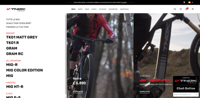 THOK-E-Bikes-new-website-home-page-Italian