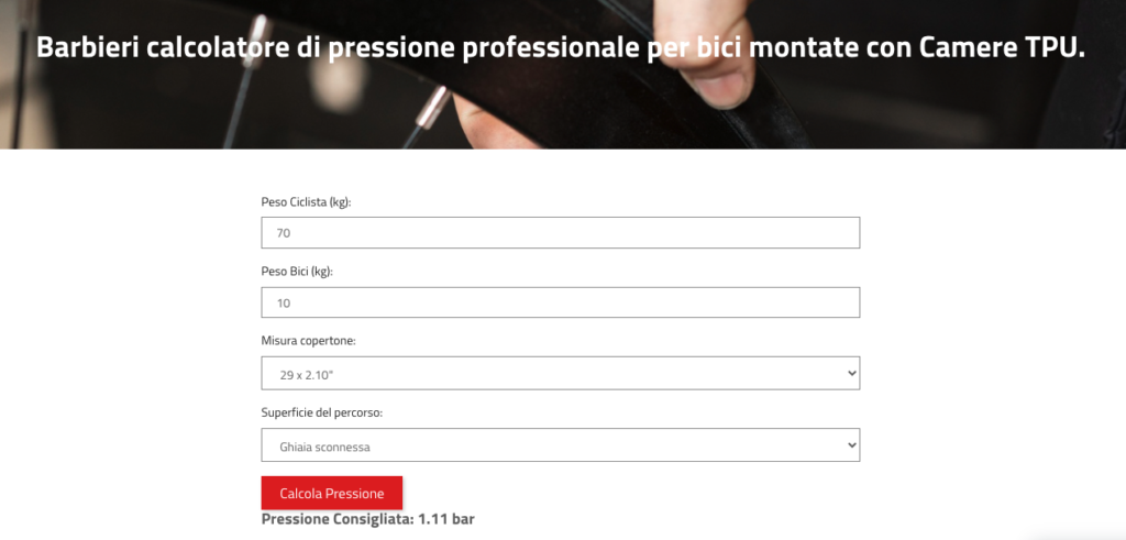 calcolatore pressione