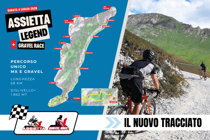 Assietta grafica orizzontale percorso 2026 Assietta Legend & Gravel Race