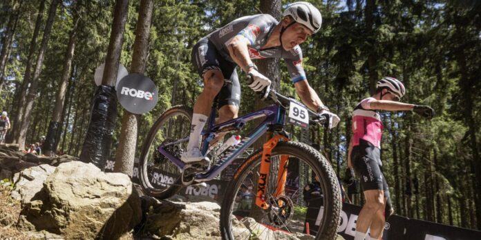 Worldcup Mountainbike in Nove Mestro 2025 van der Poel
